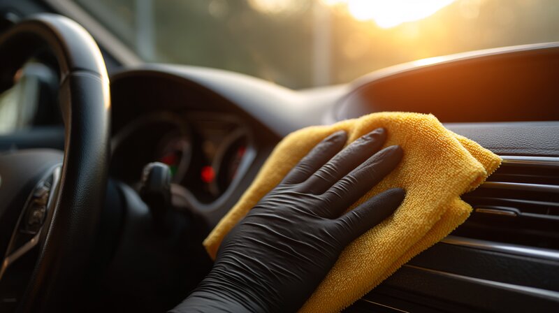 Curățare profesională interior auto cu microfibră